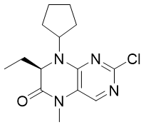 (7R)-2-氯-8-环戊基-7-乙基-5-甲基-5,6,7,8-四氢蝶啶-6-酮 